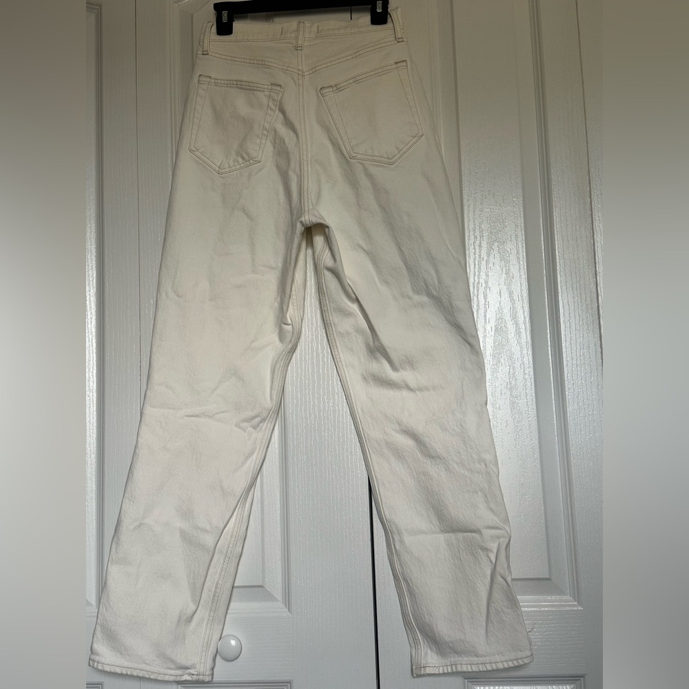 Abercrombie & Fitch White Straight-Leg Jeans - Picture 4 of 4